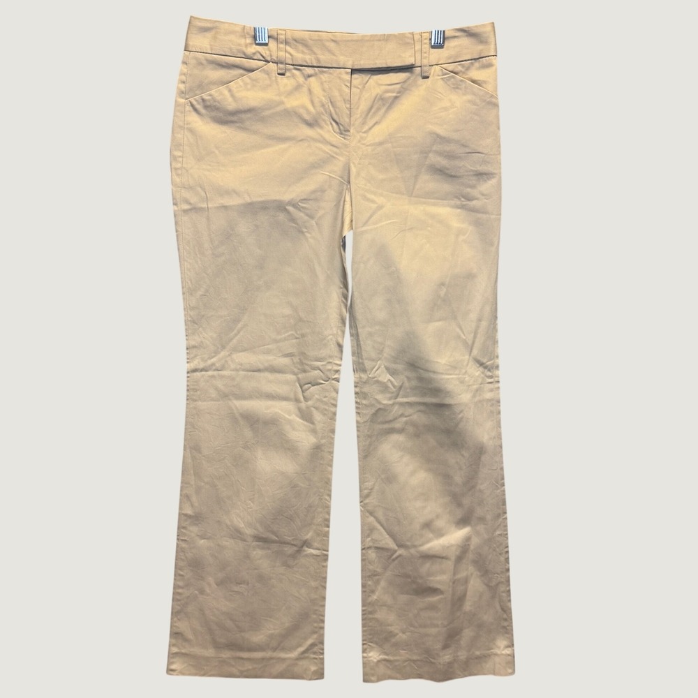 2336 | Express Editor Bootcut Stretch Khaki Career Trousers Tan Womens 2R